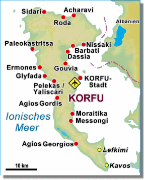 Korfu Karte