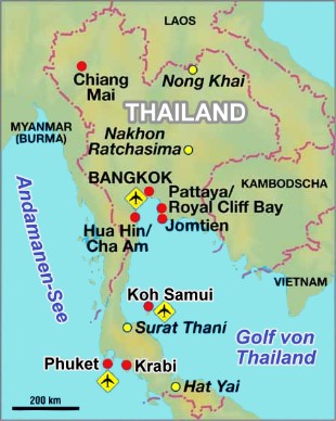 Thailand Karte Thailand Karte
